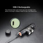 charging type battery AULITE diving headlamp USB C rechargeable IP68 waterproof underwater torch