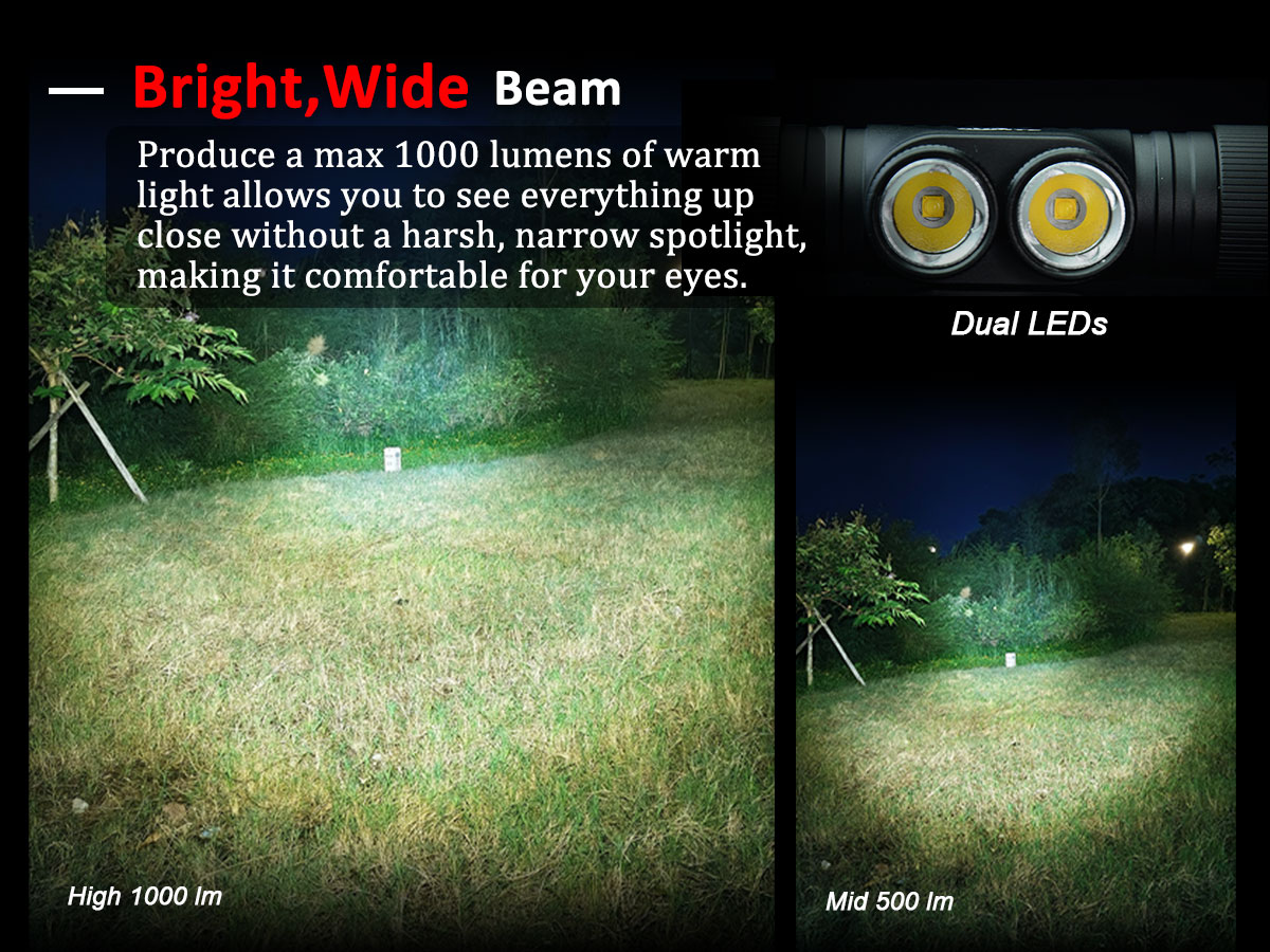 AULITE diving headlamp USB C rechargeable IP68 waterproof underwater fishing rainy torch