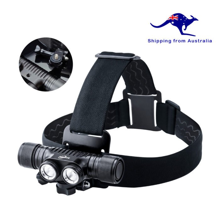 AULITE Diving Headlamp Rechargeable USB C, 1000 Lumens Flashlight with 1/4 Inch Threaded Mount